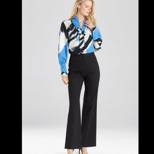 NWT N Natori Black wide leg ponte pants